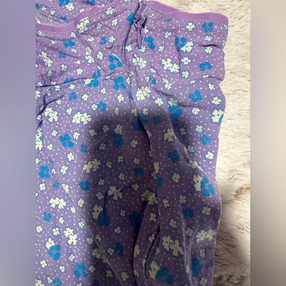 Free People Irl Floral Ice Combo Viscose Purple Silky Mini Slip Skirt - Picture 5 of 11